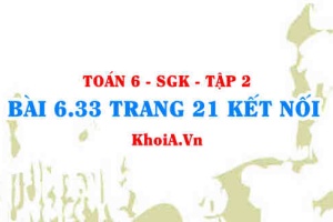 Bài 6.33 trang 21 Toán 6 Tập 2 Kết nối tri thức
